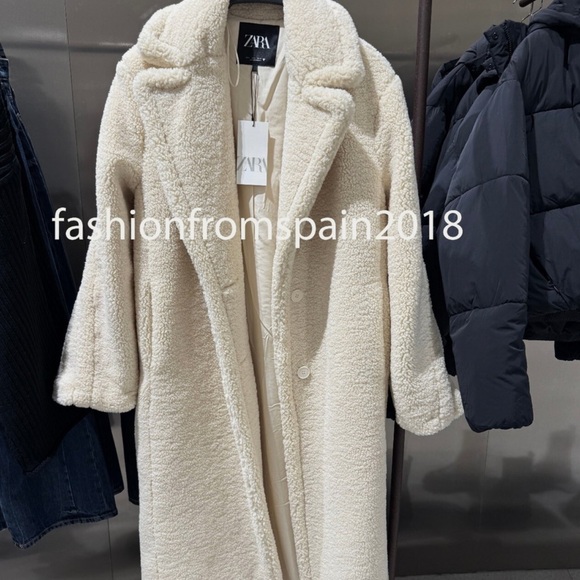 Zara long fleece coat - Picture 4 of 6